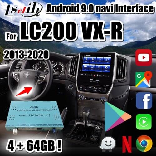 Lsailt Android 9.0 CarPlay&video interface with CarPlay for Land Cruiser 2013-2020 GPS navigation Box LC200
