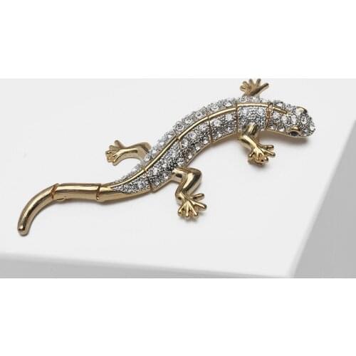 Amorita boutique movable design pin fashion shiny lizard brooch