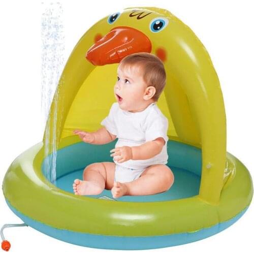 Children Cartoon Amusement Toys Adorable Duck Inflatable Cool Water Spraying Seat Outdoor Lawn Toys Party Accessories Baby Toys