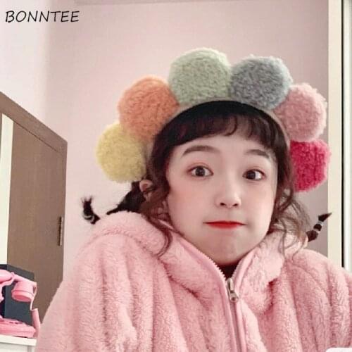 Headwear Women Cute Colorful Floral College Korean Fashion Makeup Kawaii Daily Girls Hairbands Popular Chic Womens Accessorie