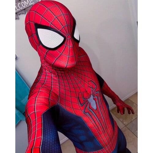 The Amazing Costume Halloween TASM2 Zentai Cosplay Suit Enfants L'incroyable Dguisement Halloween Costume Lycra Corps Complet