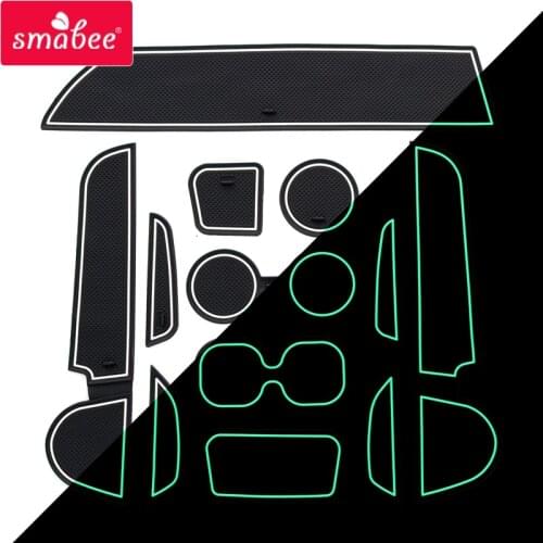 Smabee Gate slot pad For mitsubishi Mirage 2012-2018 Accessories,3D Rubber Car Mat red/blue/white 10PCS