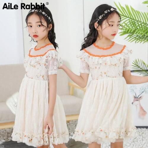 Girls Lace Dress Childrens Wear Girls Princess Sleeveless Dress 10 Years Girls Dresses Summer Dress Kids Girl Costume