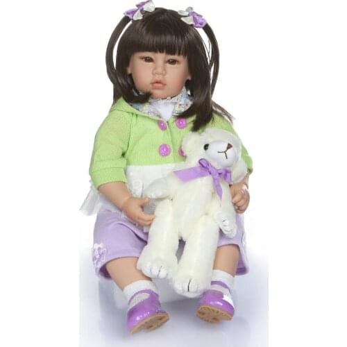 Reborn toddler baby girl doll 20inch 52cm soft silicone vinyl reborn baby dolls toys for children gift npk doll