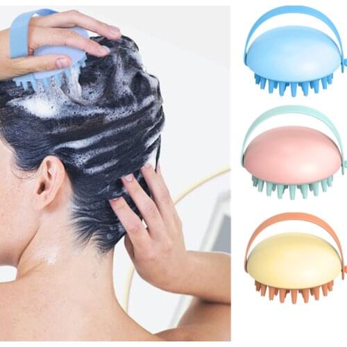Washing Brush Scalp Massage Comb Elastic Airbag TPR Bath Shower Scrubbing Spa Slimming Massage Brush pink blue white yellow
