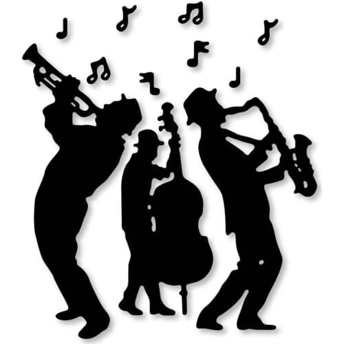 Metal Cutting Dies Man Men Band Playing Music Scrapbooking Stamps Craft Embossing Die Cut Making Stencil Template 2021 New