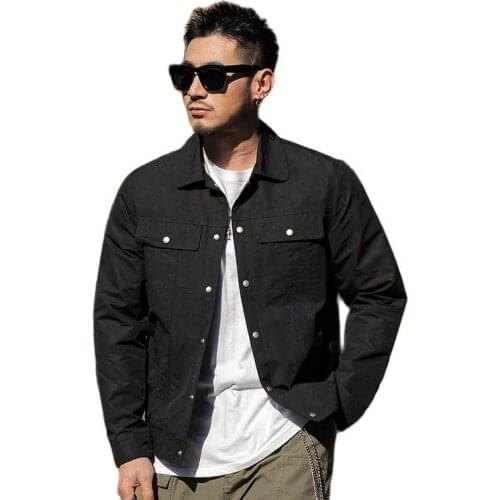 Mens 2021 spring new Korean version of the trend of functional wind tooling casual lapel jacket