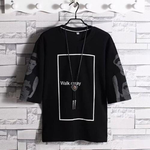 Mens Hip Hop T Shirts Streetwear Retro Portrait Printing Harajuku Tshirt Short Sleeve Summer T-Shirt Tops Tees Black White