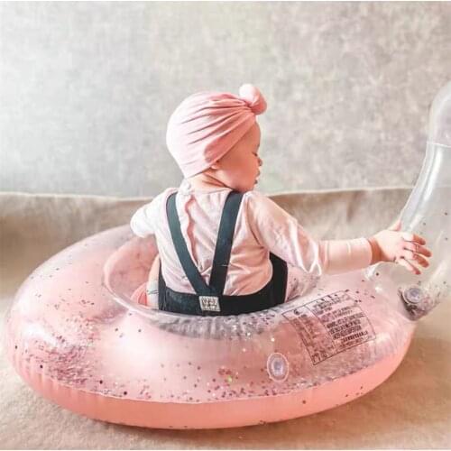 New Sequined Rose Gold Inflatable Swimming Ring Mermaid Floating Baby Seat Swimming Seat Summer Swimming Pool Party Toy