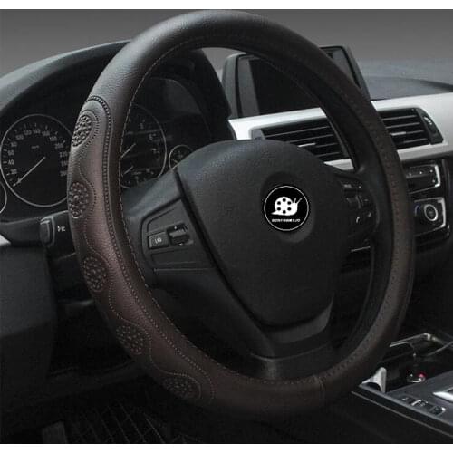 Embossed New Micro Fiber Leather Steering Wheel Cover Anti-catch Holder Protector Cover Diameter 38CM/15'' 95% Cars