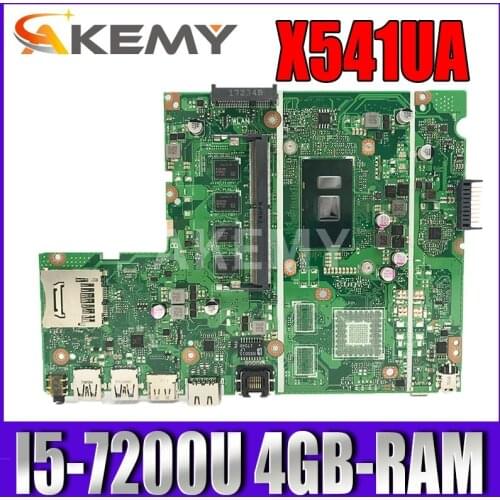 New X541UAK W/ I5-7200U CPU 4GB-RAM Motherboard For ASUS X541U X541UA X541UAK X541UVK X541UV X541UJ laptop mainboard Tested
