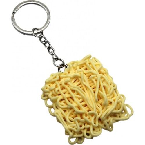 Personalized Silicone Simulated Instant Noodle Keychain Pendant Bag Decor Gift Kids Educational Toys for Children Gifts