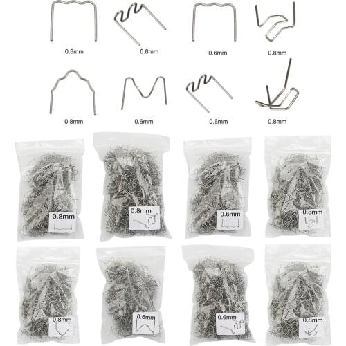 Universal 100 Pcs/Set Precut 0.6mm-0.8mm Hot Wave Flat Staples For Plastic Stapler Repair Welder Repair Tool