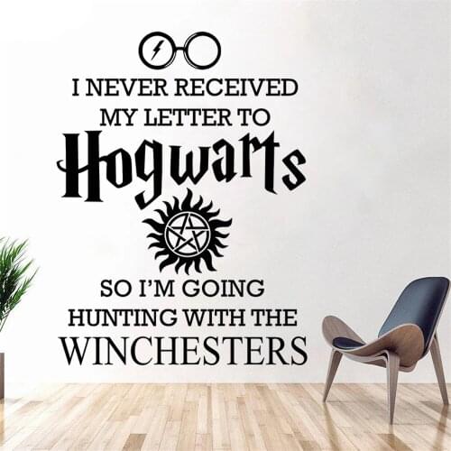I Never Received My Letter Wall Decals Supernatural Potter Vinyl Quote Boy Room Livingroom Poster Nursery Decor Stickers DW10788