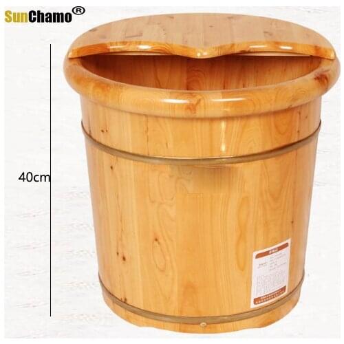 High Quality Cedar Footbath Solid Wood Footbath Bucket Household Massage Footbath Wood Heightening Foot Pedicure