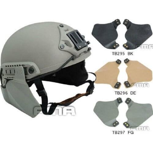 FMA Airsoft Paintball Tactical Helmet Side Rail Ear Protection Cover BK/DE/FG