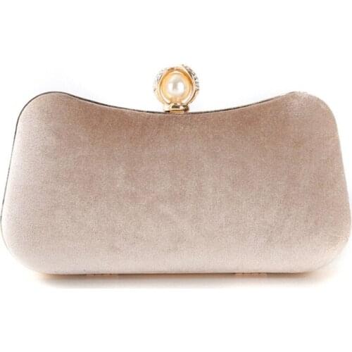 Women Evening Shoulder Bag Bridal Velvet Clutch Party Prom Wedding Crossbody Handbag Purse