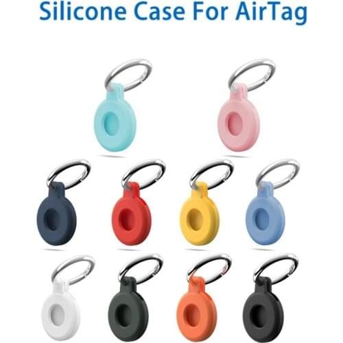 For Apple Airtags Liquid Silicone Protective Sleeve For Apple Locator Tracker Anti-Scratch Device Keychain Protective Sleeve