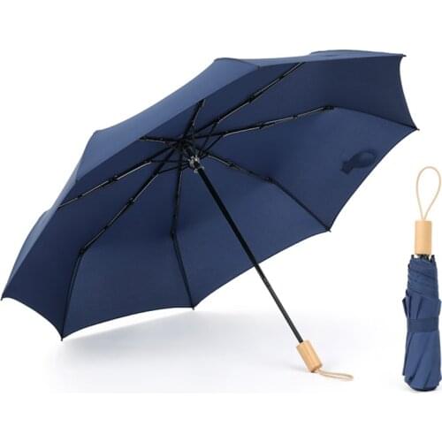 Umbrellas Womens Manual Rain Pure color Three-fold Mori Large Retro Simple Folding Small sunny and rainy umbrella