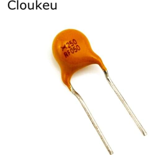 10Pcs TRF250-050 PPTC Resettable fuse 250V 0.05A 50MA RF050