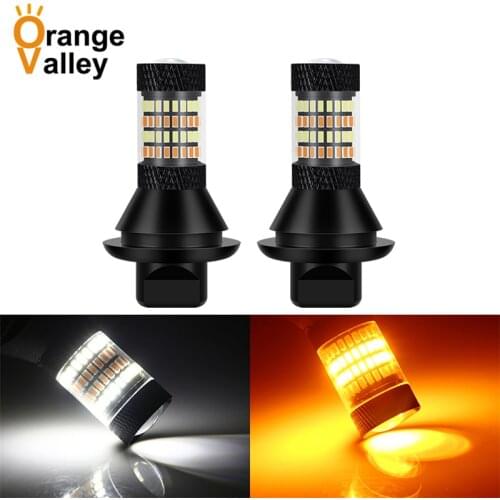 2Pcs p21w 7440 1156 ba15s BAU15S T20 W21W WY21W Canbus light Turn Signal Dual Mode DRL LED External Lights