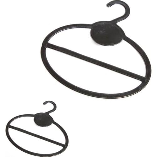 20x Scarf Shawl Tie Holder Organizer Oval Plastic Hangers Storage Hangers Black Size:13.5cm(Length)×12.5cm(Diameter)×13.5cm(Heig