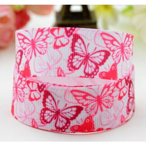 22mm 25mm 38mm 75mm Ruban satin Butterfly Cartoon Character printed Grosgrain Ribbon party decoration X-01574 10 Yards