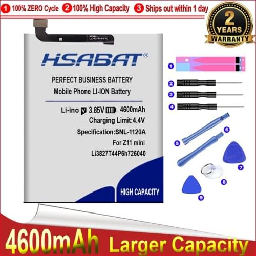 HSABAT 0 Cycle 4600mAh Battery for ZTE Nubia Z11 Mini NX529J Nubia Z11 miniS NX549J Z17 mini NX569H NX569 NX529J