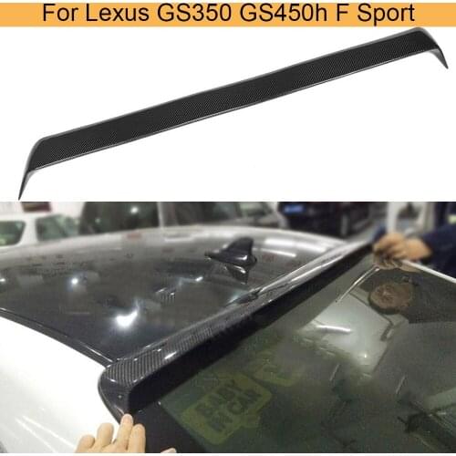 Car Rear Roof Spoiler Wing For Lexus GS350 GS450h Sedan 4 Door 2013 - 2015 F Sport Bumper Rear Roof Wing Spoiler Carbon Fiber