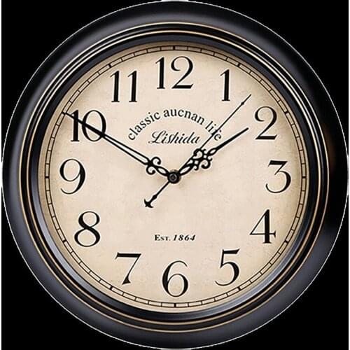 Silent American Wall Clock Modern Minimalist Nordic Living Room Watch Creative Nordic Art Decoration Clock Vintage Style