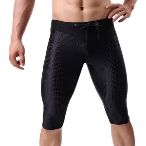 Mens Boxers Long Shorts Smoothly Nylon Comfort Breathable Underpants Boxer Men Underwear U Pouch Cuecas Pants Homewear