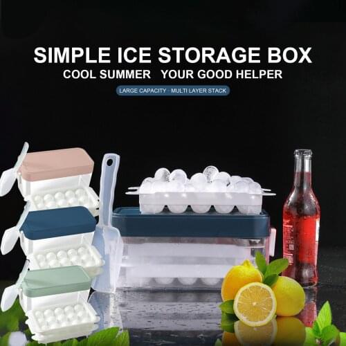 Large Ice Tray Silicone With Lid Keep Chilled Easy Reusable Mold For Chilling
