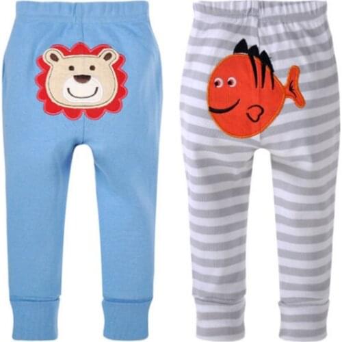 Newborn Baby Pants 5 Pcs / Lot 3-36 Monthes 100% Cotton Colorful Carton Embroidered Girls Boys Childrens Clothes