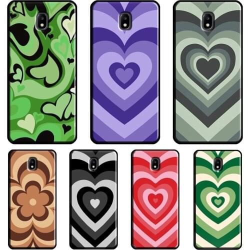 Latte Love Brown Heart Swirl Aesthetic Case For Samsung Galaxy J5 2017 A3 A5 J1 J3 J7 2016 J4 J6 A6 A8 Plus A7 A9 J8 2018 Coque