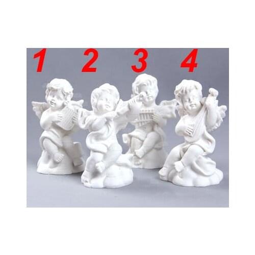 4 Pcs 3D Musician Angel Candle Silicone Mold Angel Clay Mold Baby Silicone Forms Cake Decorating Tools Aroma Stone Moulds PRZY