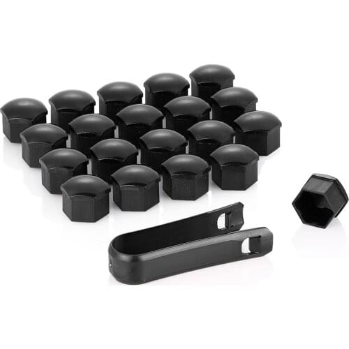 20Pcs/lot Wheel Lug Bolt Center Nut Covers Caps 321601173A for Audi A4 Q5 Golf Skoda SEAT with 17mm Hexagon Bolt