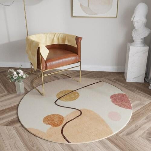 Round Carpet for Bedroom Living Room Anti-slip Entrance Doormat Coffee Table Carpet Floor Area Rugs Baby Crawling Play Mat