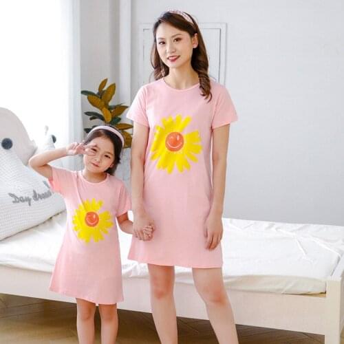 Summer Girl Nightgown Cartoon Nightdress Girl Sleepwear Night Dress 2-18years Baby Nightdress Children Clothes