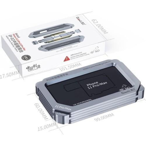 Qianli Mainboard Middle Layer Board Metal BGA Reballing Stencil Platform for iPhone X XS XS MAX 11 Pro Planting Tin Template Net