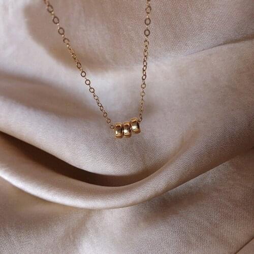 Miuoxion Personality Fashion Jewelry Simple Retro Three Circles Necklace For Women Feature Namour Charm Gift All Seasons