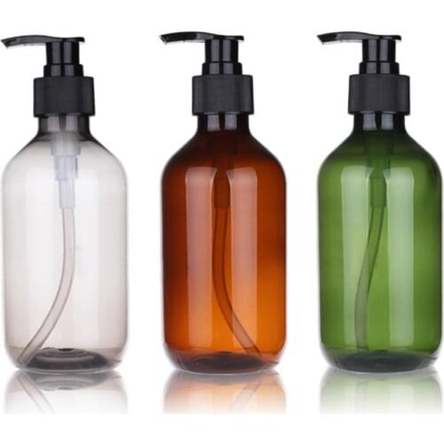300ml Bathroom Refillable Bottle Lotion Shampoo Shower Gel Holder Soap Liquid Dispenser Empty Press Pump Bottle Container