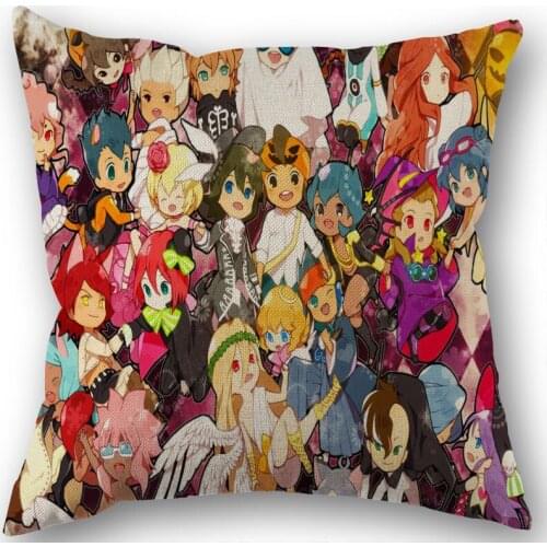 Inazuma Eleven Pillowcase Cotton Linen Fabric Square Zippered Pillow Cover For Office Family Decoration 45X45cm Eco-Friendly