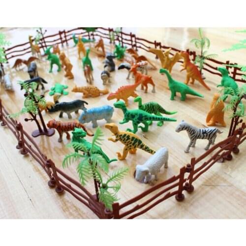 68pcs Attractive Plastic Wild Animals Farm Yard Model Figure Simulation Animal Model Building Kits Kid Learning Educational Toys