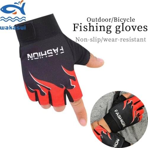 2021-Fishing Gloves 1/Pair Outdoor Fishing Anti-Slip Sports Carp Equipment Angling GlovesMen Women Outdoor/Bicycle Versatile