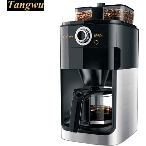 Fully automatic american-style domestic coffee machine is now used for cooking beans