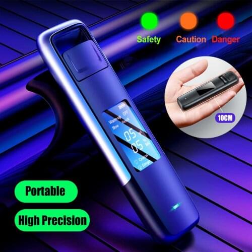 Portable Non-Contact Blowing Type Alcohol Tester Breath Alcohol Tester Digital LCD Display And Sound Prompt Alarm
