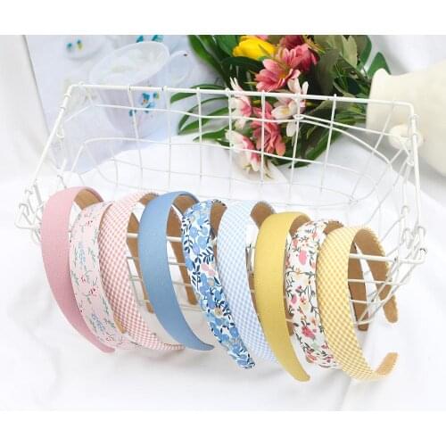 3pcs Vintage Floral Wide Headbands Solid Flower Plaids Hairbands Set for Women Head Wrap Girls Tiara Elegant Headwear