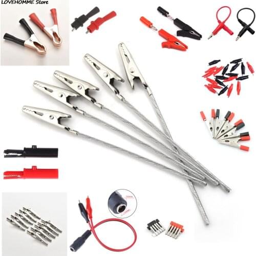 Multi Styles Metal Alligator Clips Power Cable Crocodile Test Clip For Professional Multimeter Car Battery Test