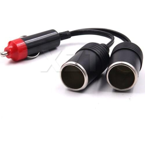 12V Car Cigarette Lighter Socket 2 Ways Splitter Plug Charger Adapter Detection Output 12V 10A For Phone MP3 Tablet