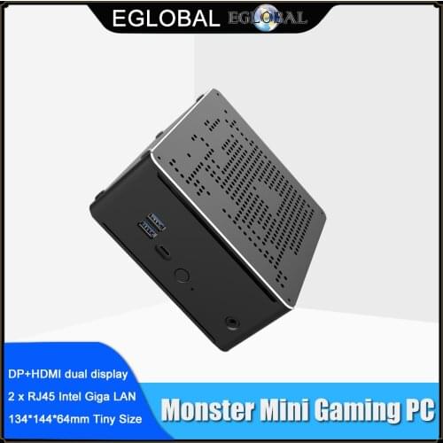 S210 Gaming Mini Computer Intel Core i9 9880H i7 9850H 2*Intel Lans 2*DDR4 2*M.2 PCIE Micro PC Windows 10 Linux 4K HTPC DP HDMI